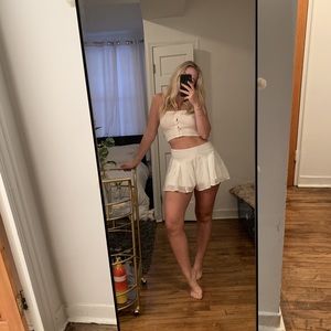 White flowy shorts from LF